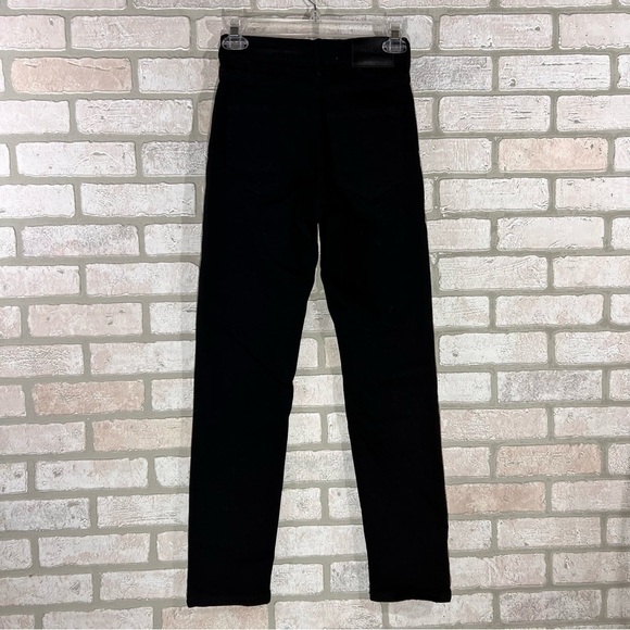 Everlane High Rise Slim Straight Button Fly Cigarette Jeans in Black Size 25 - Picture 9 of 12
